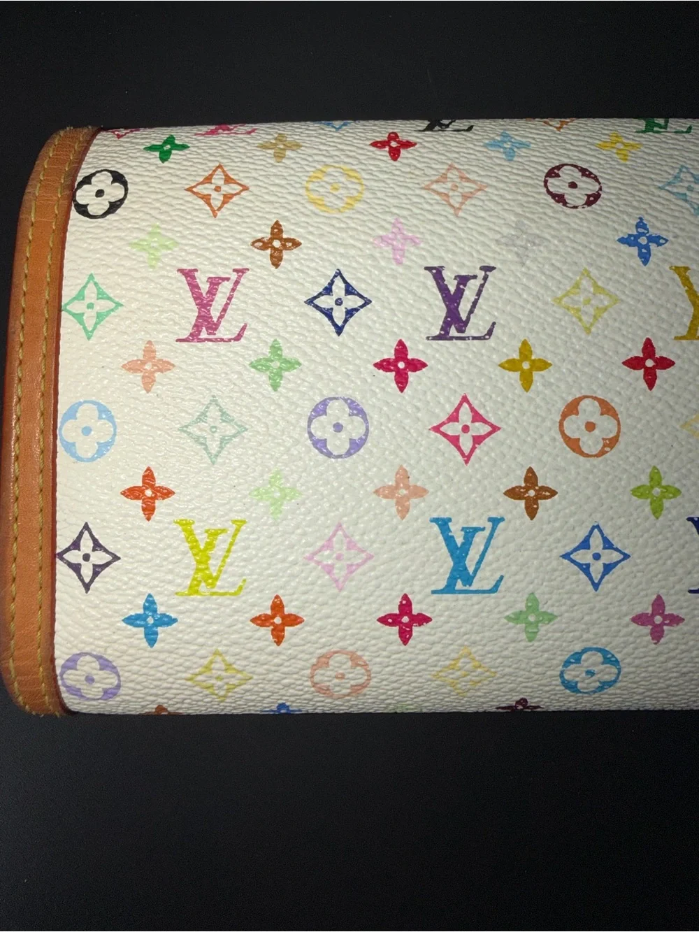 Louis Vuitton Takashi Murakami Multicolor White Wallet